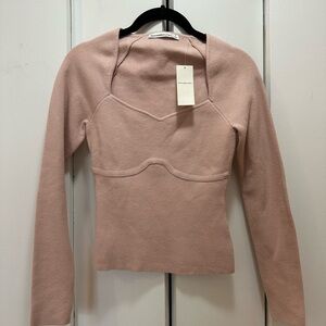 NWT Abercrombie Long-Sleeve Sweetheart Sweater in pink
